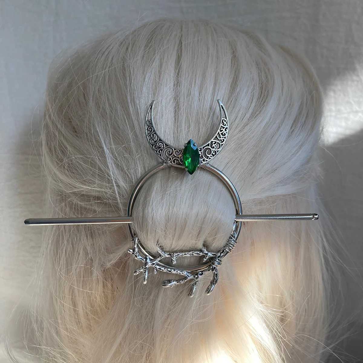 Boho Metal Branches Hair Pin Barrette Haircomb Woodland Clip with Moon Deer Antlers Witch Hairclip Pagan Elf Hair Jewelry Z250605