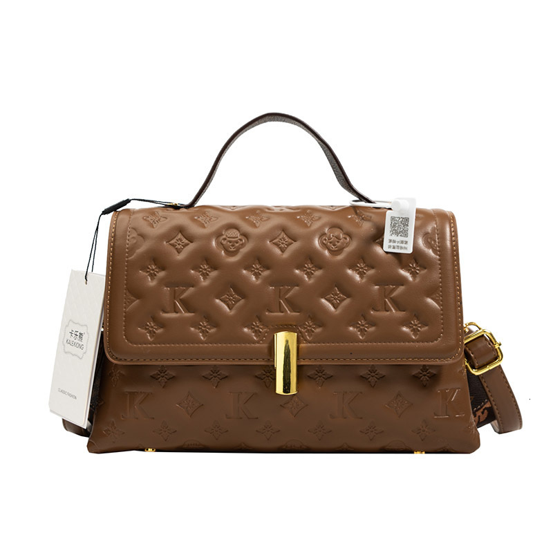 Free Shipping Designer Bag Niche Design Temperament Handbag 2025New Trendy And Versatile Texture Indentation Crossbody Large Capacity Women's Bag