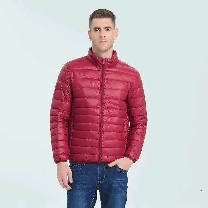 2024 Spring Men Autumn and Winter Down jacket mens fashion hooded super light warm slim coat Down jacket mens coat 250606