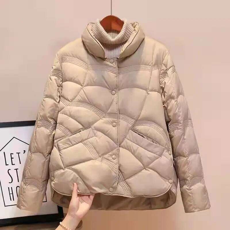 Women Jacket 2025 New Autumn Winter Parkas Female Light Thin Down Cotton Coat Femme Casual Short Warm Basic Outerwear Ladies Top