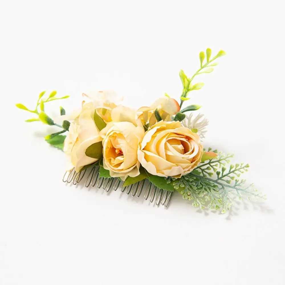 Shining Wedding Jewelry HeaDWear Bridal Hair AccESSories Flower Hair Comb Flower Hair Comb Bridal Crystal Hair Ornaments Z250605