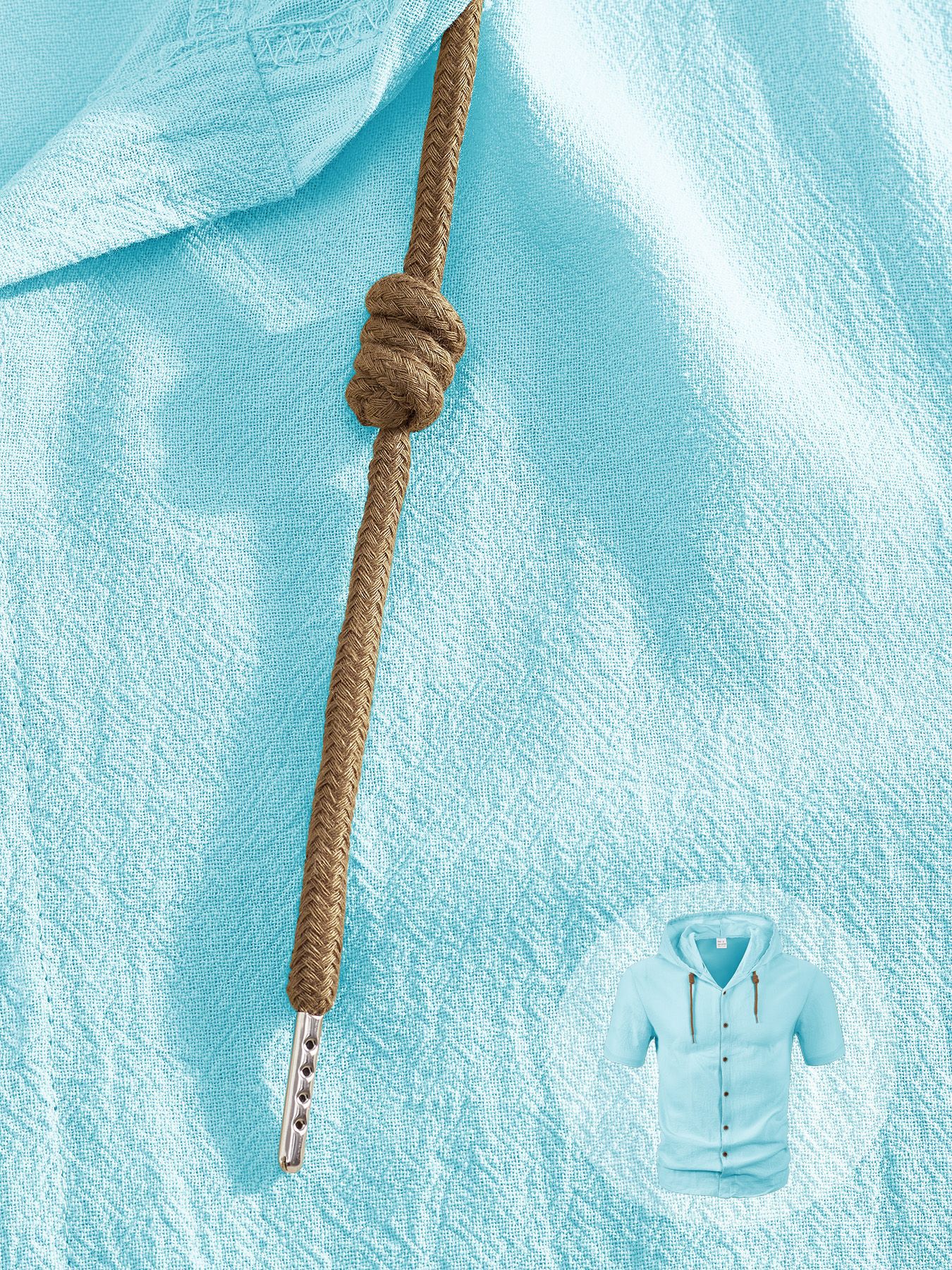 Summer Casual Shirts For men Cotton Linen Hoodies Men Summer Thin Breathable Linen Loose Hooded Men's Short-Sleeved Shirt Size: S-3XL (European S