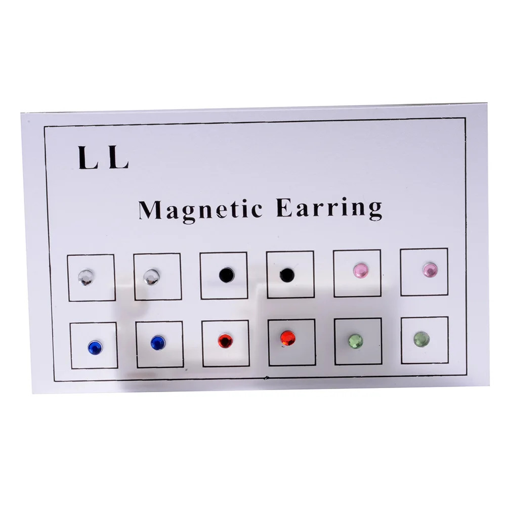 12Pcs/lot Magnetic Magnet Nose Stud Stainless Steel No Hole Nose Ring Ear Helix Cartilage Lip Labret Stud Non Pierced Jewelry 250605