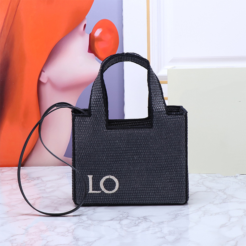 Shoulder Bags Designer Woven horizontal tote hand-held single shoulder diagonally crossing beach large capacity shopping bag