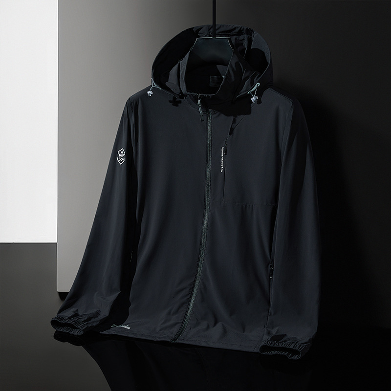 Ddmyoutdoor New Stretch Breathable Sun Protection Clothing For Men S Outdoor Skin Windbreaker UV Resistant Plus Size Jacket Jogging Suit