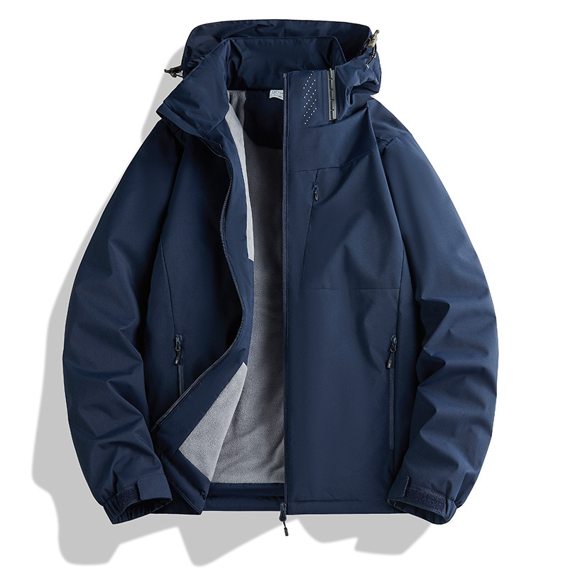 Ddmyoutdoor Autumn And Winter New Outdoor Couple One Piece Men s Windbreaker With Fleece Windproof Jacket Women s Mountaineering Jacket Jackets