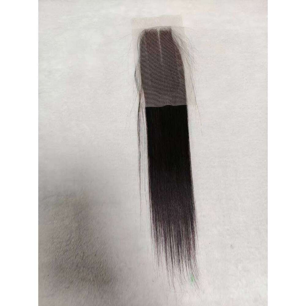 2X6 Transparent Frontal with Bone Straight Vieamese Raw Human Hair Bundles Double Drawn Lace Closure