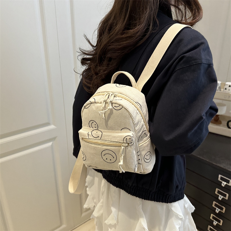 designer Vintage Spring Solid Color Japanese Style Women's Backpack Korean Version Casual Niche Design Simple Student School Bag Women's Bac