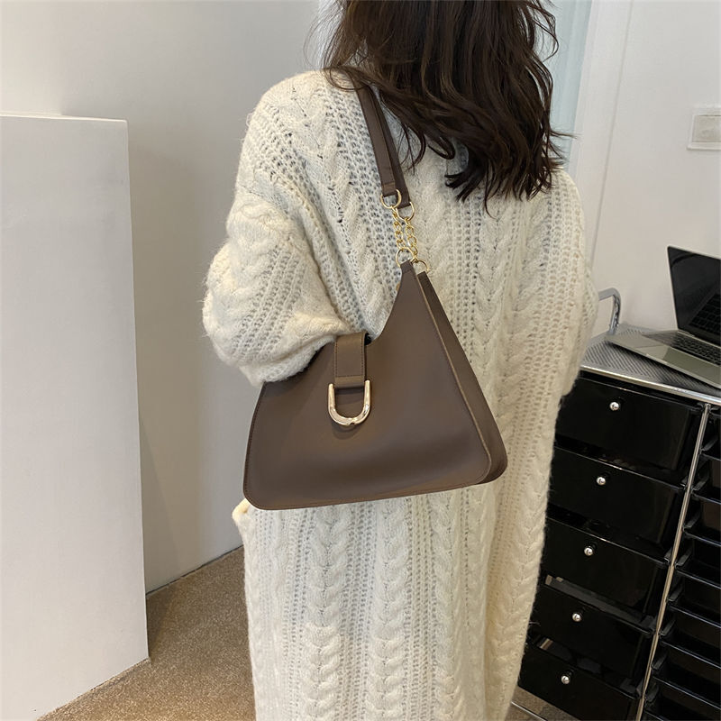 2025 Spring and Summer New Women's Bag Texture Women's Bag New Style Retro Fashion Single Shoulder Underarm Bag Multi functional Commuter Ha
