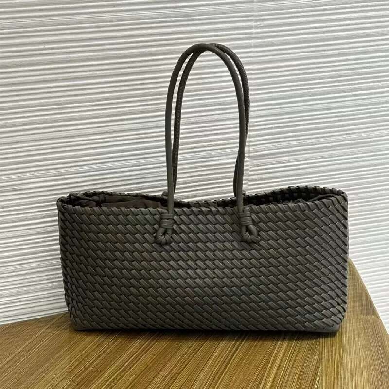 NEW Fashion Handbags Women's Leather Weaving Casual Bag Vintage Basket Tote Purse Shopping Bag