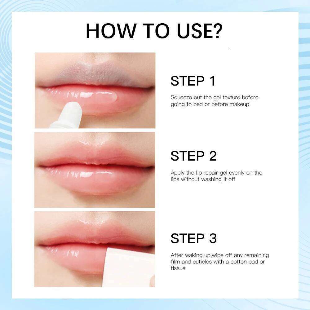 2pcs/Lot Moisturizing Repair Gel Instant Relief For Dry Liquid Balm Paraben Free Lip Care Product Reduce Lips Line free shipping