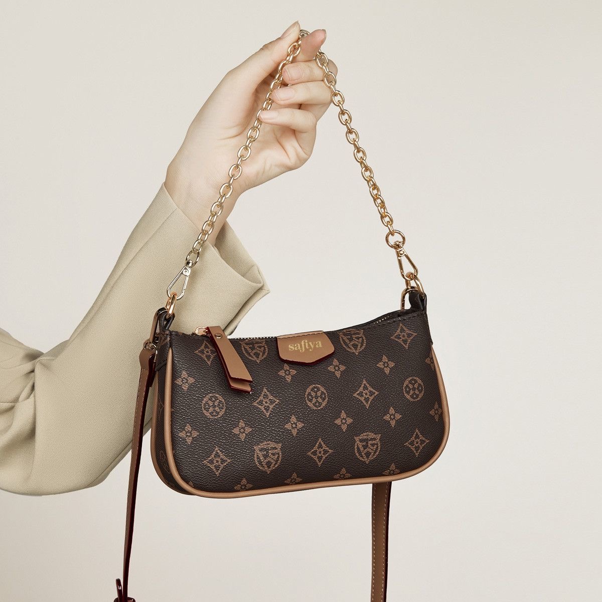 Designer 2025 Shoulder Crossbody Bag High Quality Women's handbag Purse Brown Leather Classic Chain bag Evening Bags