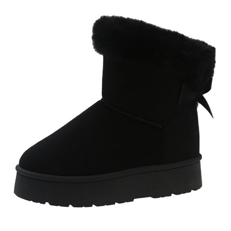 Designer 2025 free shipping autumn winter new female designer soled and plush thick snow large size warm short boots, cotton shoes brown black