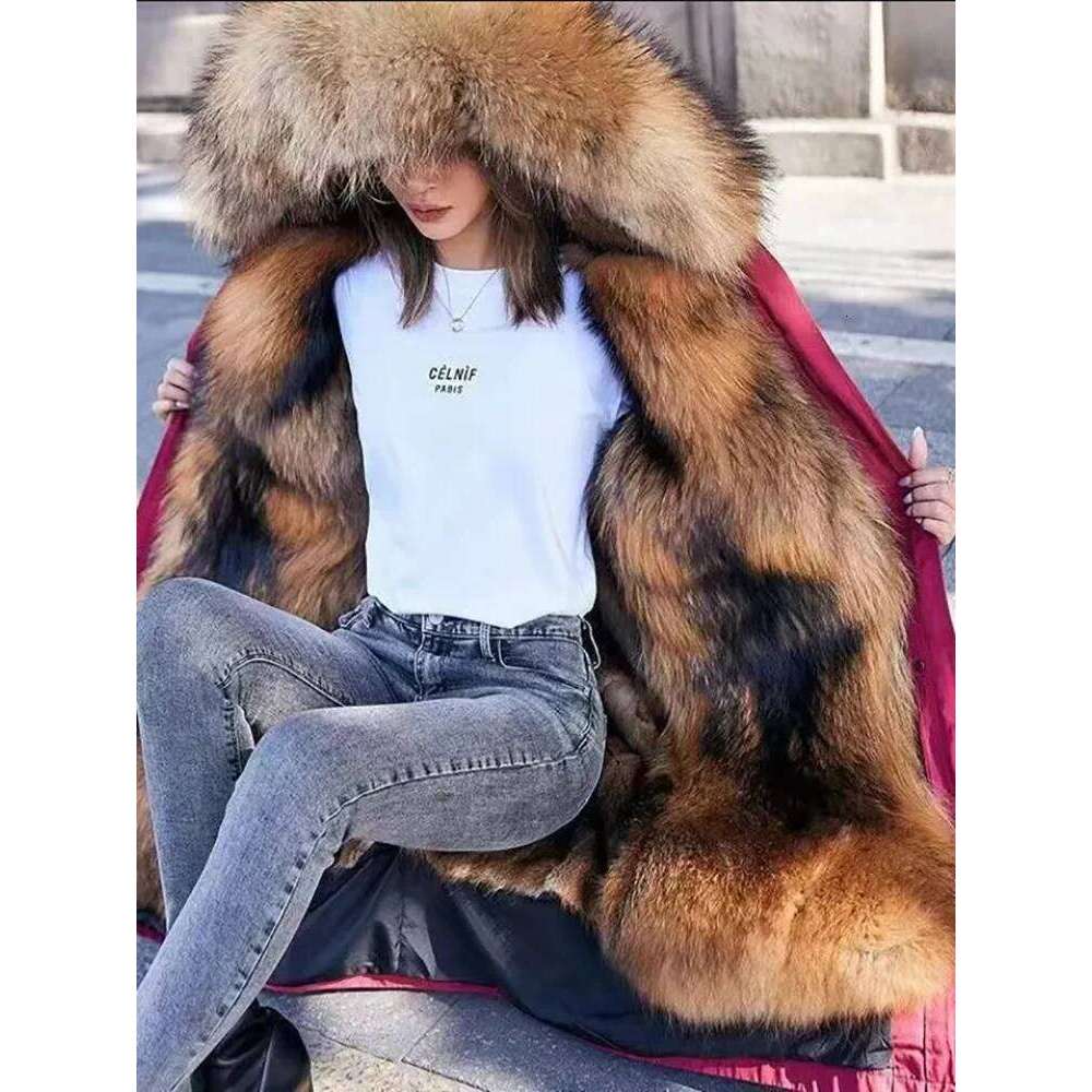 Chic Pai Overcome Winter Plus veet Thick Warm Parka High-End Detachable Liner Hooded Cotton-Padded Coat Women's Overcoat