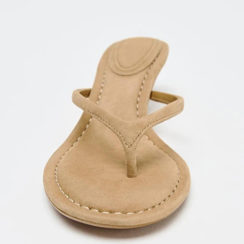 Summer Round Toe Clip Toe Women Slippers Casual Thin Heel Slides Casual Dress Beach Vacation Sandalias 250605