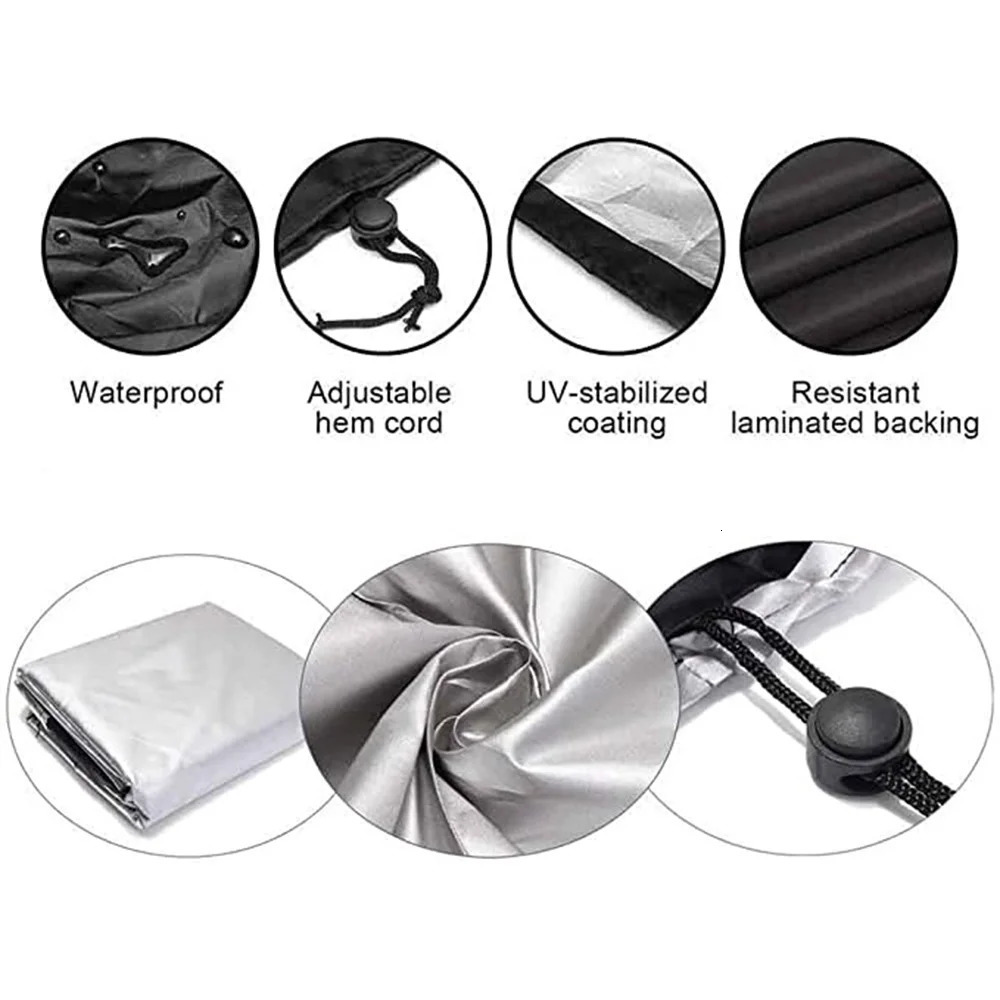 210D Heavy duty Waterproof Patio Furniture Cover Rectangular Garden Rain Snow Outdoor Cover for Sofa Table Chair Wind-Proof 250530