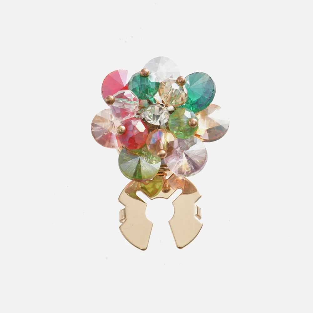 1PCS Pearl Rhinestone Flower Cufflinks for Women Suit Shirt Buttons Covers Fashion Jewelry Accessories Decoration Gifts W250606