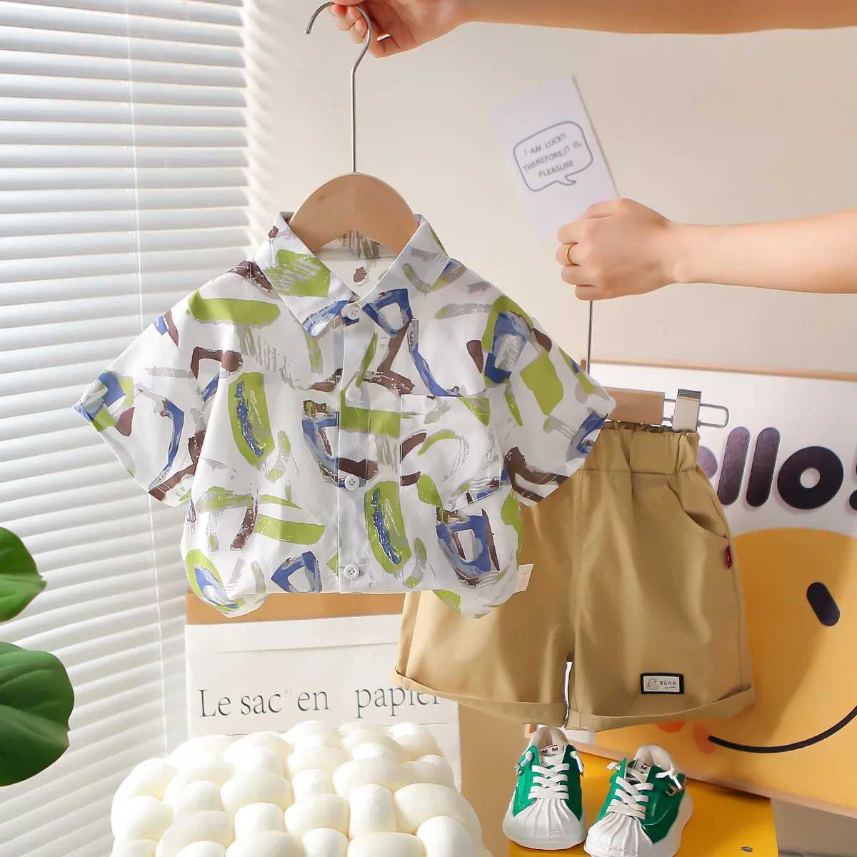 Boys Clothing Sets Summer 2025 Children Fashion Shirts Shorts 2pcs Party Suit For Baby Casual Outfits Kids Short Tracksuits 4 5Y R250606