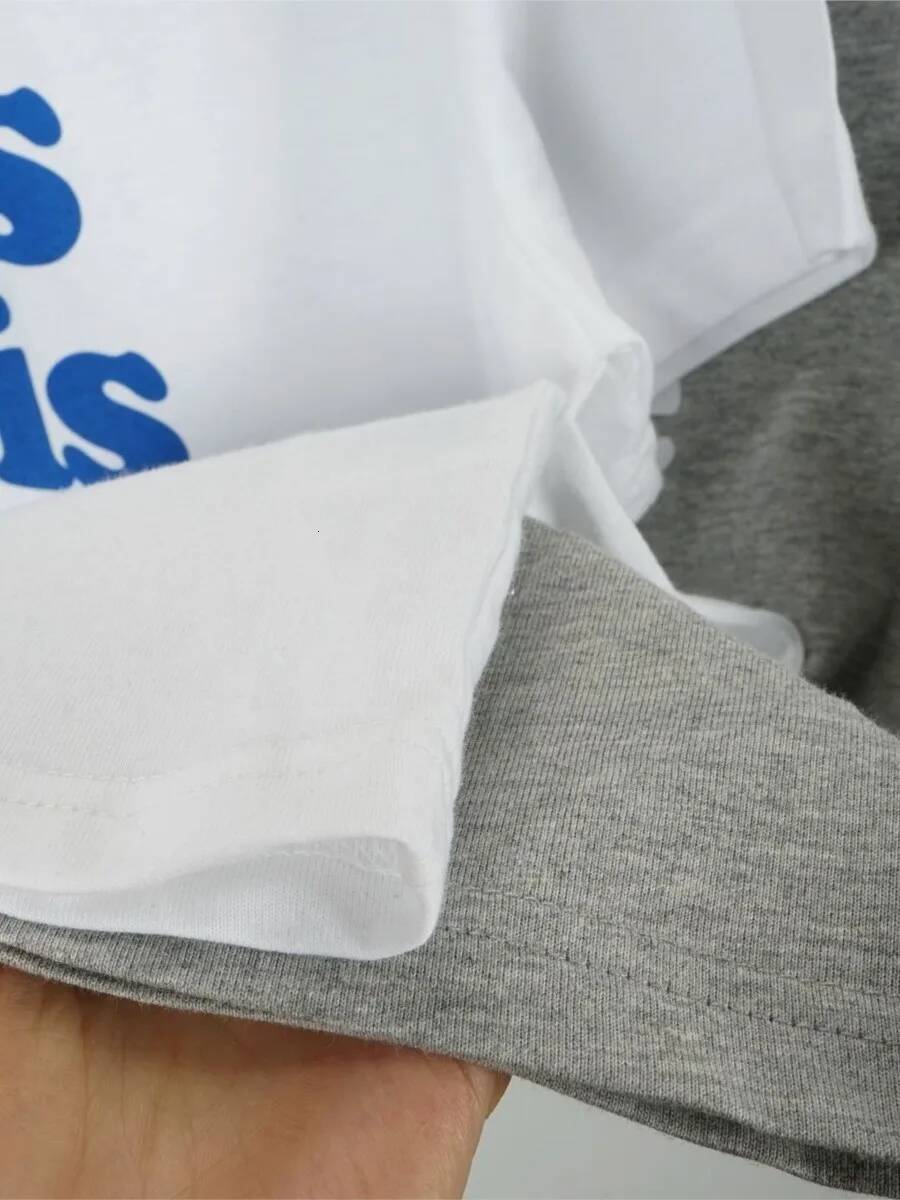 French Letters Printed T-Shirt Round Neck Short Sleeve All-Match Chic Tees Tops Summer Clothing 2024 New Casual Fashion T-Shirts