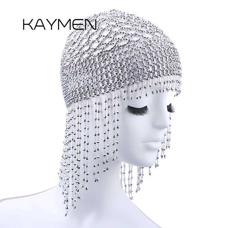 Girls Womens Exotic Cleopatra Beaded Belly Dance Head Cap Hat / Hair Accessory / Headpiece for Party Wedding Showing 1015 Z250605