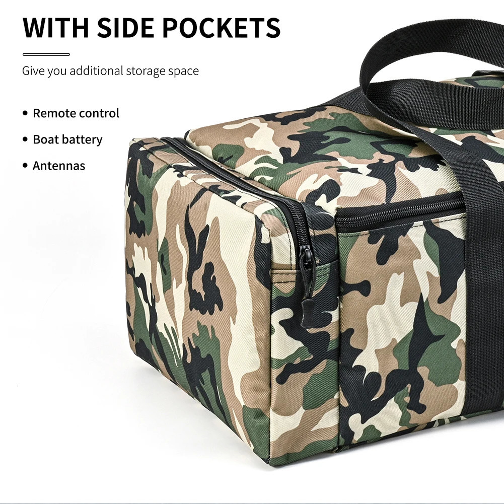 Fishing Boat Storage Bag Water Repellent Bait Boat Carry Bag Double Zipper Portable Carry Bag for Outdoor Fishing Tool 250603