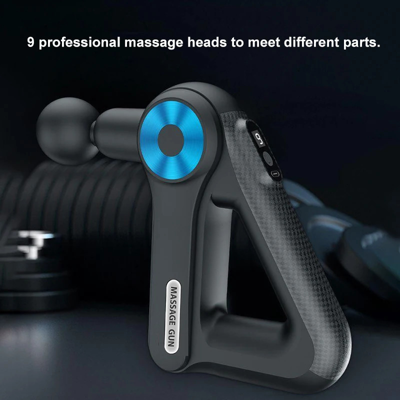 Professional Massage Gun Rechargeable Whole Body Back Neck Muscle Relaxation Massager Low Noise 9 Level Deep Tissue Massage Gun 250605