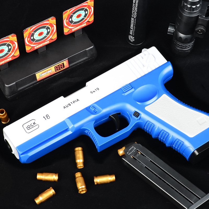 Children's toy gun bullet G18 boy hand shell throwing soft bullet gun toy small gun simulation hand grab Glock pistol