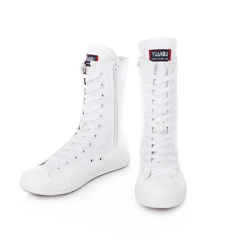 Ddmyoutdoor Zipper Shoe With Front Lace Side Of Short Tube Women Canvas Spring Autumn Female High Top Classic Casual Shoes Footwear Outdoor