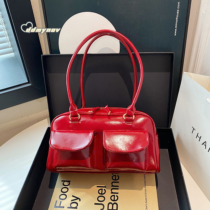 Trendy Underarm 2025 New Large Capacity Simple Commuter Handbag Fashionable Shoulder Bag for Women ddmynov