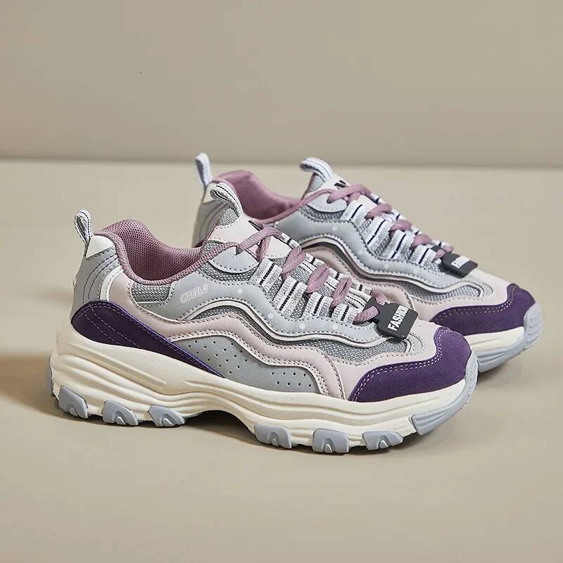 Ddmyoutdoor Spring Platform Sneakers Women S Anti Skid Round Toe Vulcanize Shoes T Shaped Strap Ladies Breathable Trendy Casual Outdoor Shoes