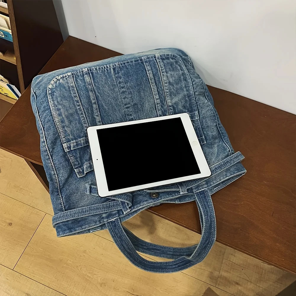 Casual Handbag Large Capacity Denim Tote Bag Fashion Everything High Appearance Level Shoulder Bag Underarm Bag 250530