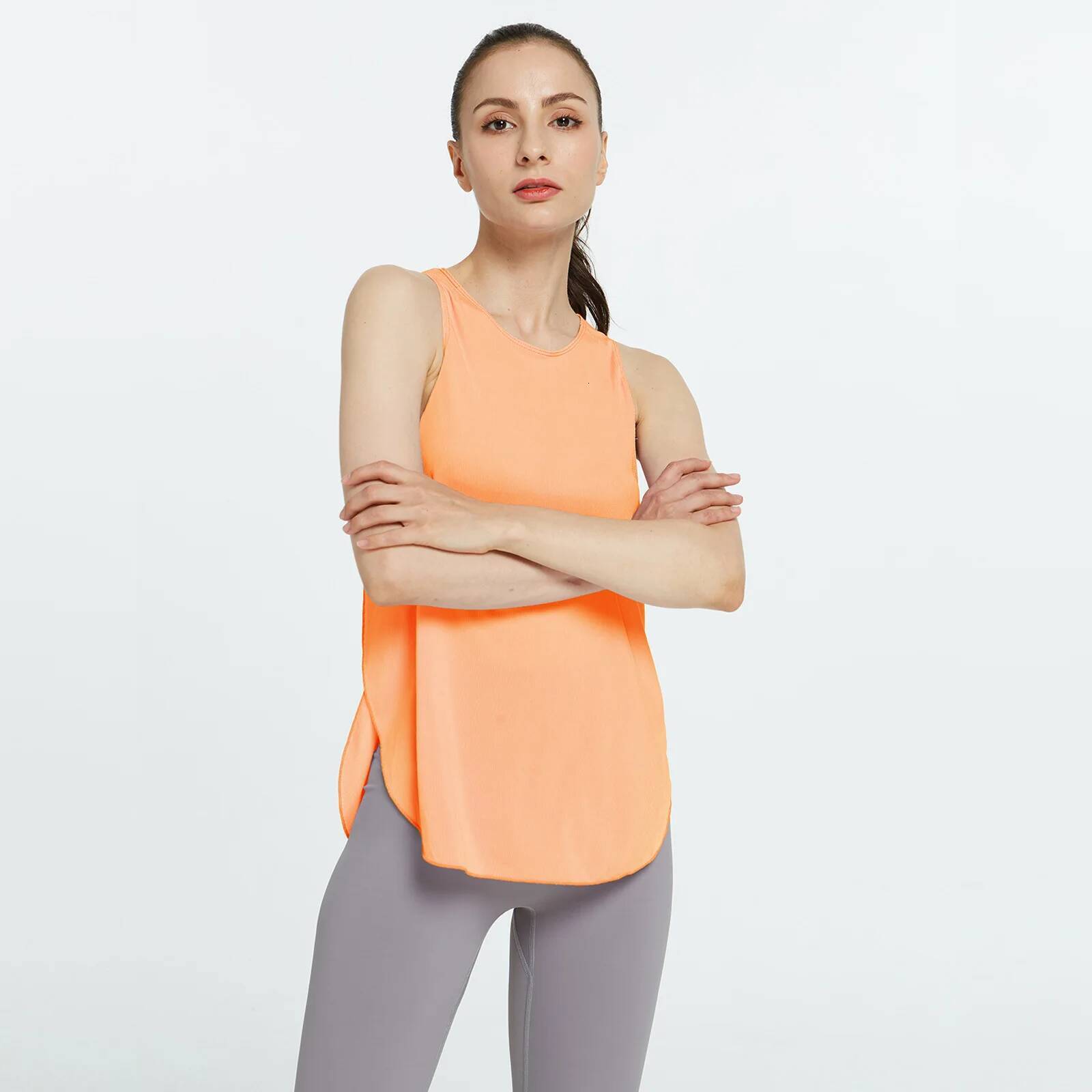 Women's Yoga Shirts Sleeveless Athletic Fiess Racerback Sports Vest Comfortable U-neck VestTraining Sport Tank Tops New