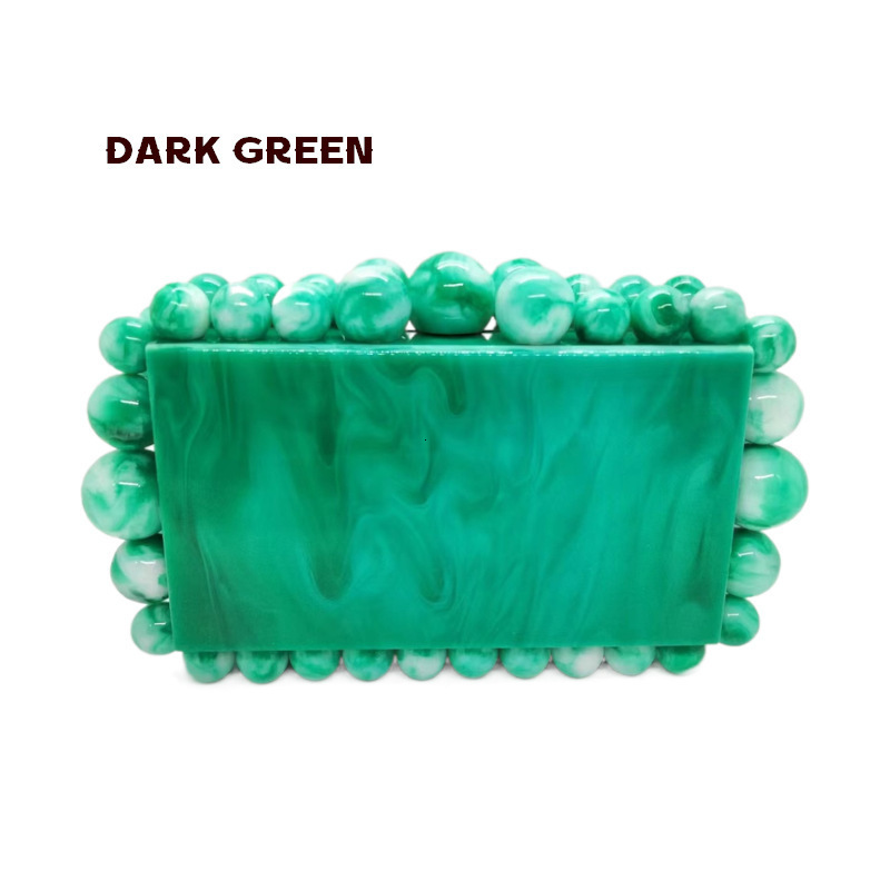 Acrylic bag Mini square bag Beaded dinner bag Womens bag INS Chain acrylic bag One shoulder crossbody bag 250327
