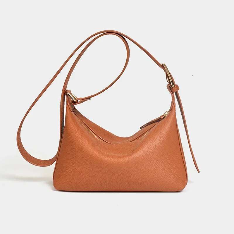 Designer Bags 2025 Women's Cow Genuine Leather Dumpling Crossbody Bag Female Large Capacity Shoulder Bags Ladies Trendy Messenger Handbag Purse L