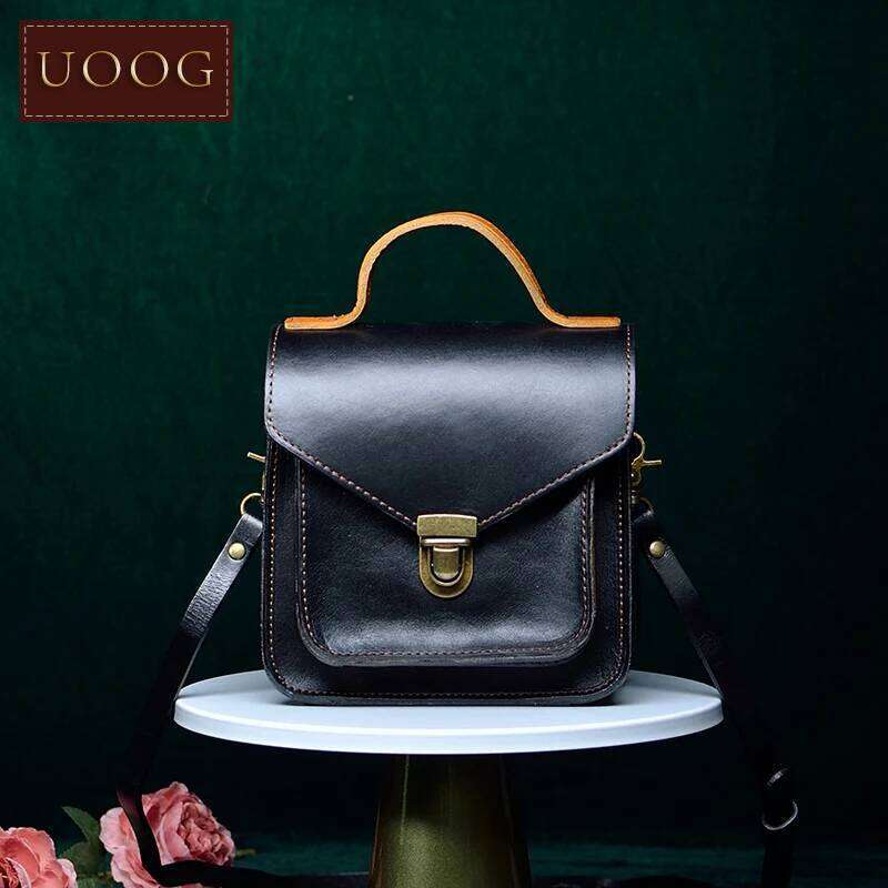 Messenger Handmade First Layer Cowhide Small Soft Leather Mobile Phone One Shoulder Messenger Female Bag 202