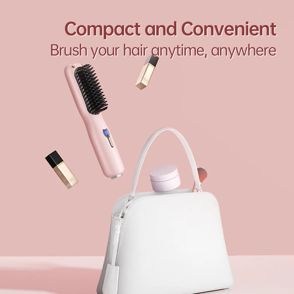 Electric Comb Multifunctional Straight Hair Straightener Comb Negative Ion -Scalding Styling Tool Straightening Brush 250605