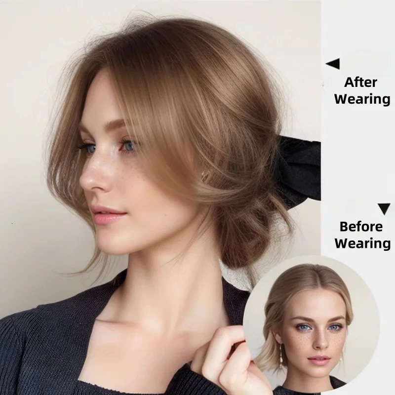 Satifresion 100% Human Hair Clip in Bangs for Women Hair Thinning 3D Natural Curved Wispy Side Bangs Fake Fringe Easy to Wear 250529