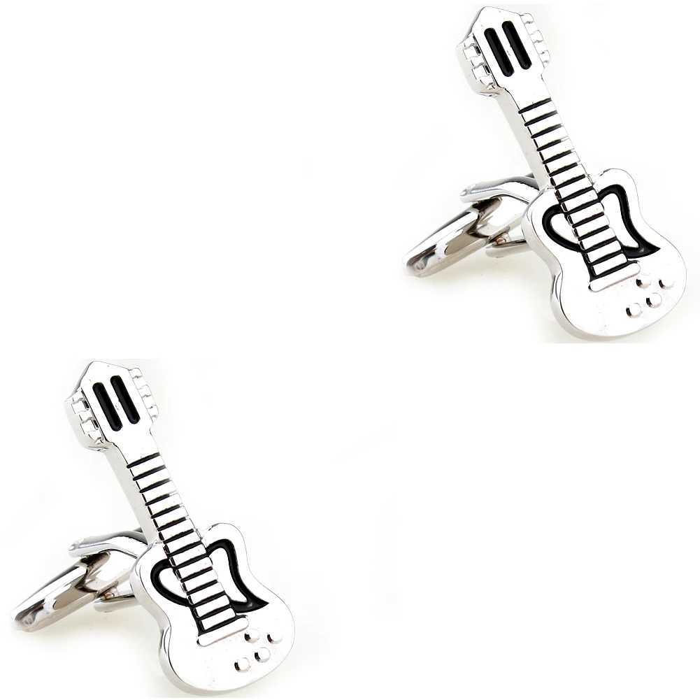 4 Styles TZG Fashion Music Cufflinks Men Cuff Links Guitar 1 Pair Shipping W250606