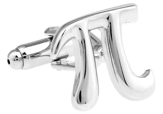 iGame Men Gift PI Cufflinks Novelty Circumference Ratio Design Silver Color Copper Cufflinks W250606