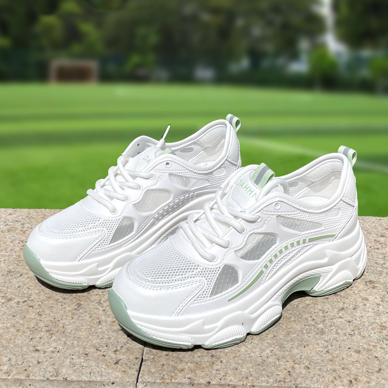 Women S Dad Sneakers New Casual Shoes Summer Thick Soled Casual Sandals Sports Shoes Mesh Breathable Thin Style White Ddmysaturn