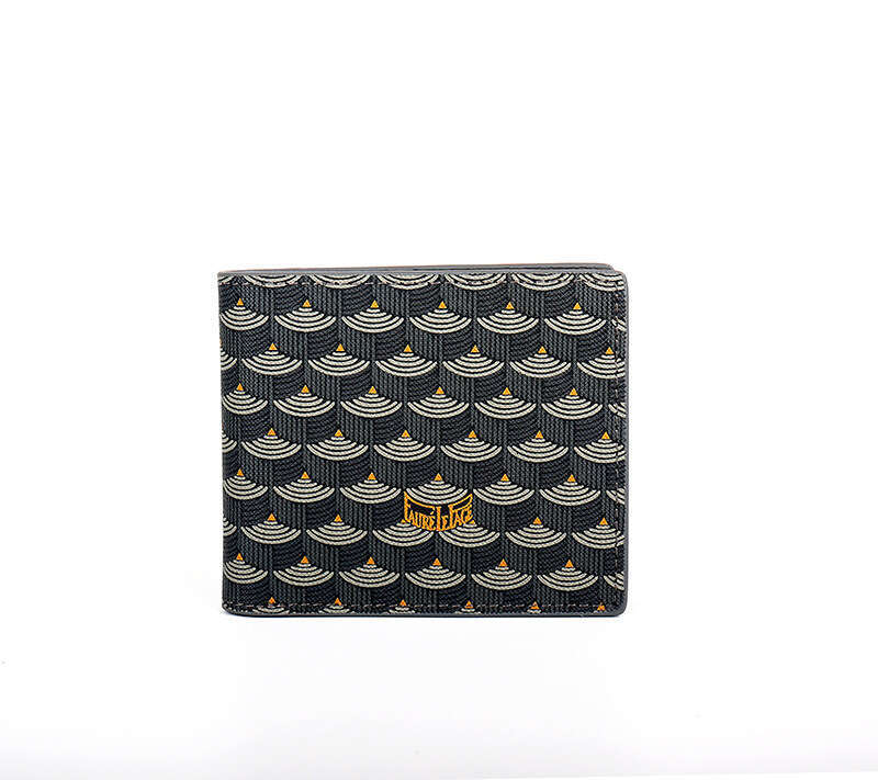 Faure le Page Genuine Leather Holder Fish Scale Pattern Card Case Classic Coin Purse Printed Wallet