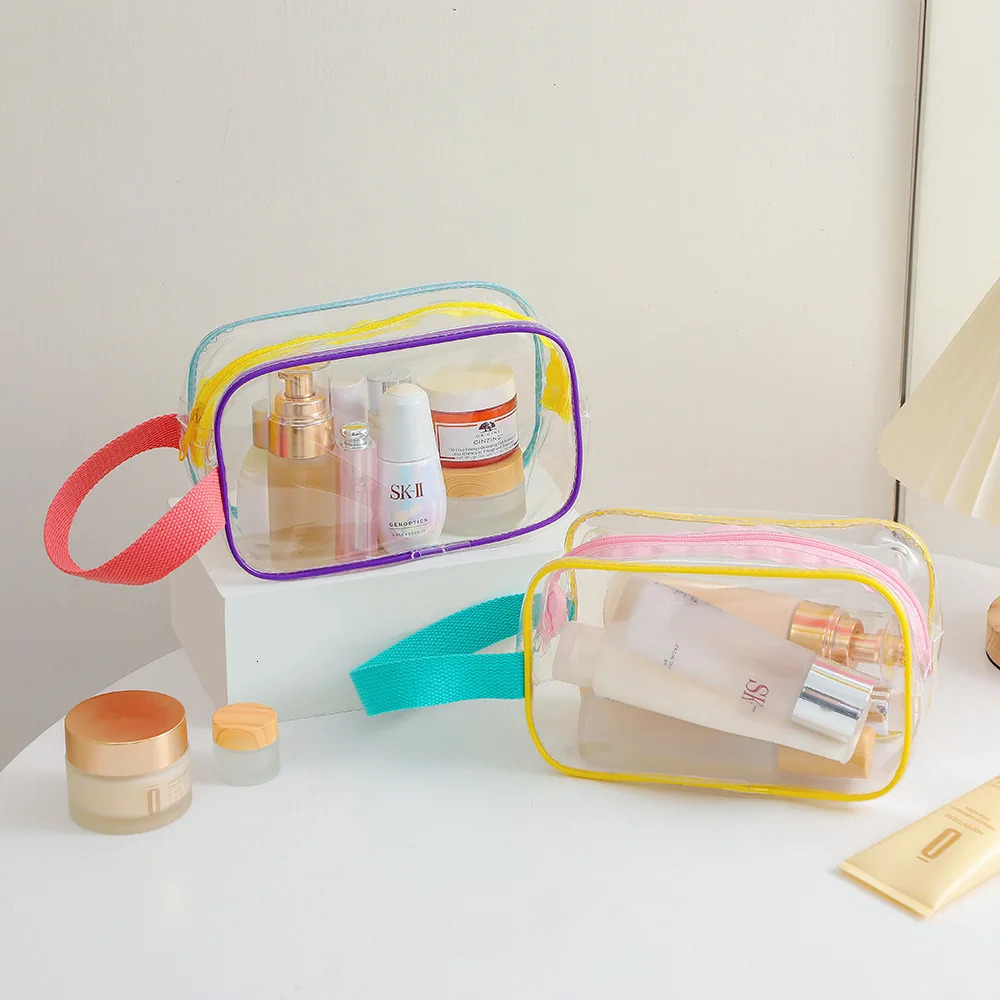 Transparent Waterproof Makeup Bag For Women Big Capacity Toiletry Summer Beach bag 250614