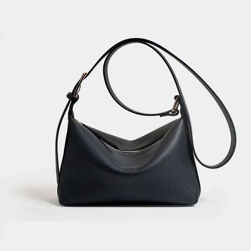 Designer Bags 2025 Women's Cow Genuine Leather Dumpling Crossbody Bag Female Large Capacity Shoulder Bags Ladies Trendy Messenger Handbag Purse L