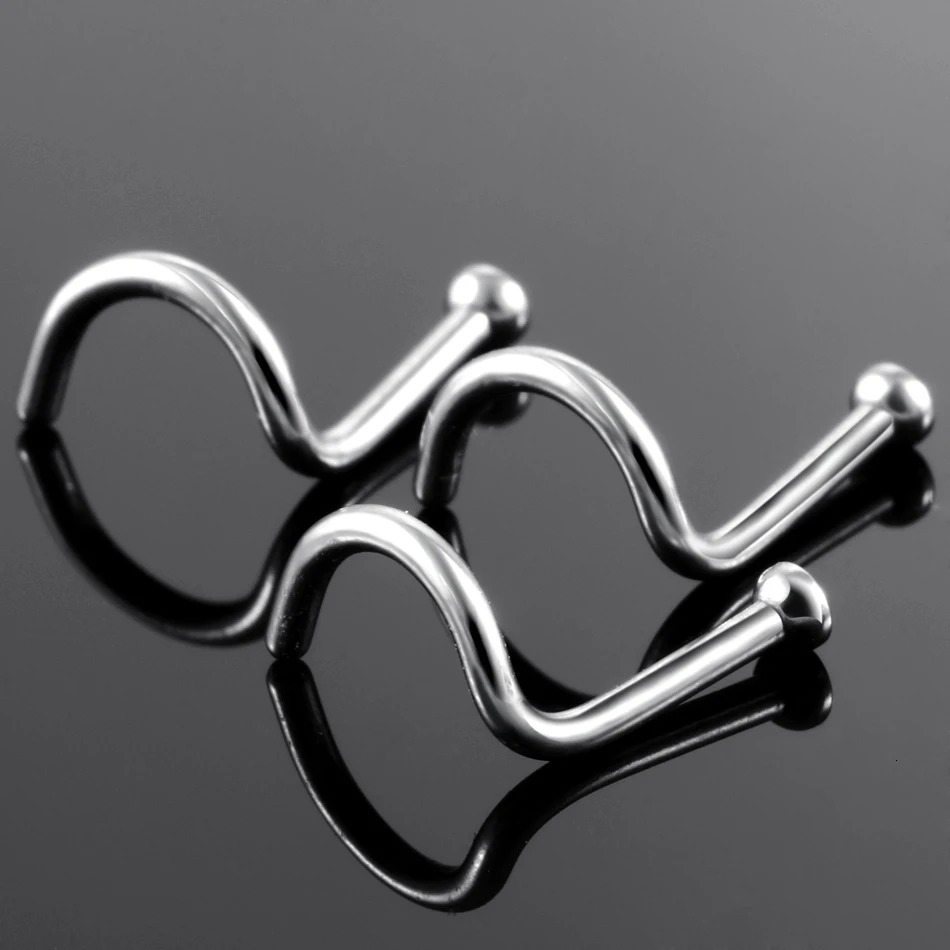 100Pcs/lot 18G 20G Nostril Piercings CZ Crystal Piercing Nose Stud Stainless Steel Star Nose Rings Nariz Piercing Body Jewelry 250605