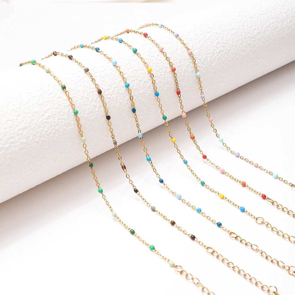 ZMZY New Color Design 304L Stainless Steel Bracelets for Women Chain Dot Enamel Gold Color Summer Beach Jewelry Accessories W250606