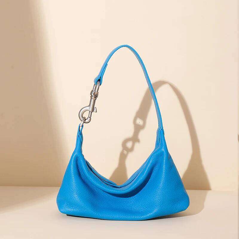 Designer Bags 2025 Women's Cow Leather Shoulder Bags Ladies Fashion Designer Handbags Female Retro Underarm Natural Cowhide Crossbody Bag Luxury 