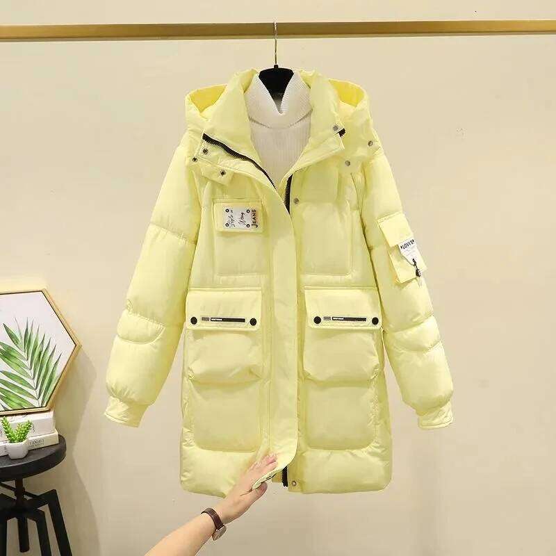 Winter Parkas Jacket Women's 2025New Korean Loose Down Cotton Coat Female Hooded Thicken Warm Padded Casual Overcoat Ladies Tops