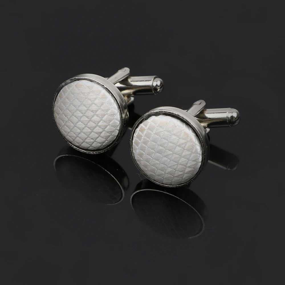 Classic Solid Color Plaid Cufflinks For Men High Quality Cufflinks Unique Wedding Groom Shirt Suit Collar Jewelry Accessories W250606