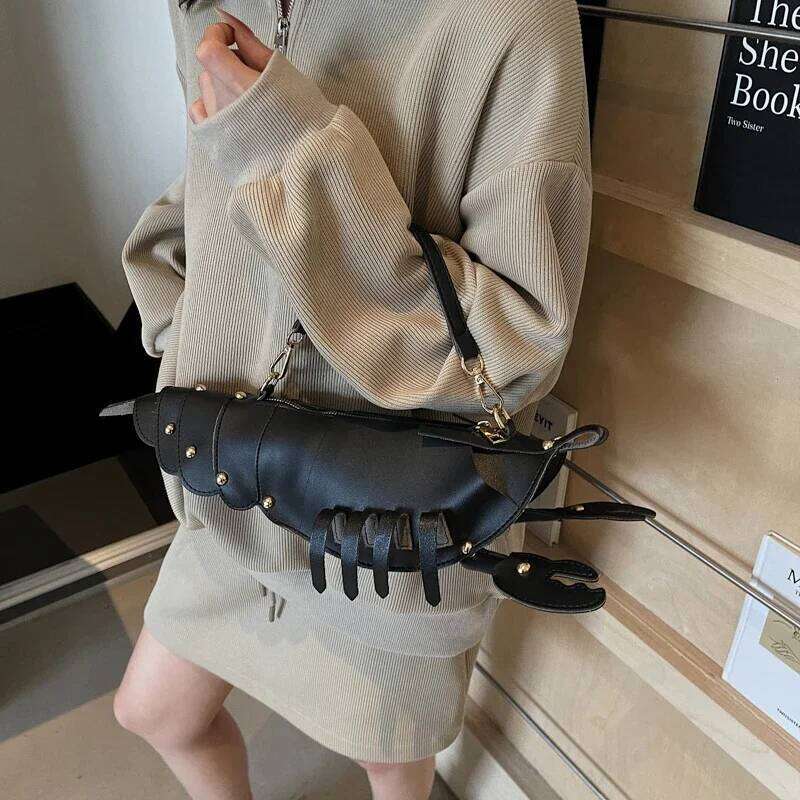 Crossbody For Personality Lobster Design Fun Creative Handbag Women Purse Cute Lady Girls Animal Toy Mobile Phone Bag