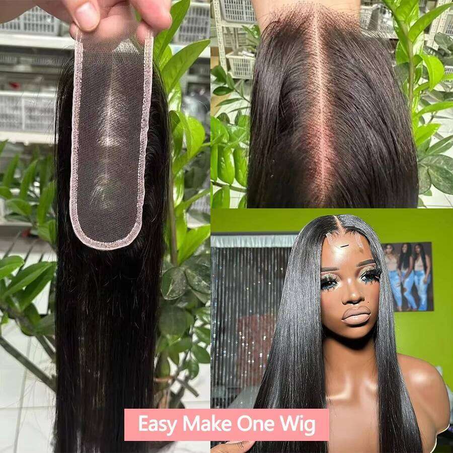 5x5 HD Closure Double Drawn Bone Straight Raw Vieamese Virgin Hair Bundles with 13x4 Lace Front